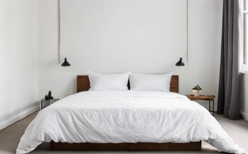 A low bed platform against a bare wall with clear floor on both sides of the bed and no bedside clutter.